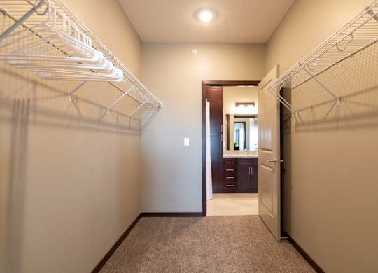 Large walk-in closets included at 360 at Jordan West best new apartments West Des Moines IA 50266