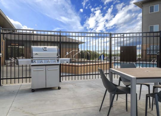 Outdoor grill at 360 at Jordan West best new apartments West Des Moines IA 50266
