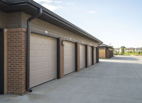 Detached garages for rent at 360 at Jordan West best new apartments West Des Moines IA 50266