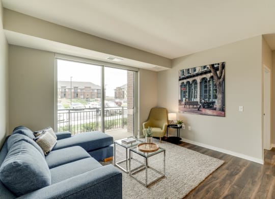 Living room of 2-bedroom apartment for rent at Ascend at Woodbury in MN
