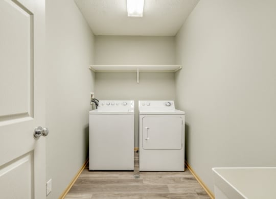 Washer and dryer available at Cascade Pines duplex and townhomes