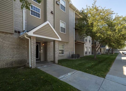 Controlled-access building entry at Eagle Run Apartments in northwest Omaha 68164