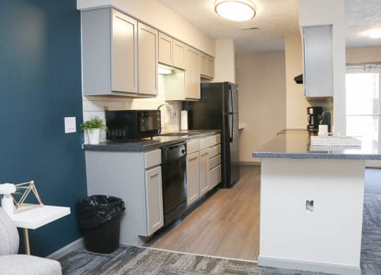 Kitchen in the clubhouse-Eagle Run Apartments in Omaha NE