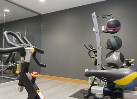 Yoga studio in 24 hour fitness center at fountain glen apartments