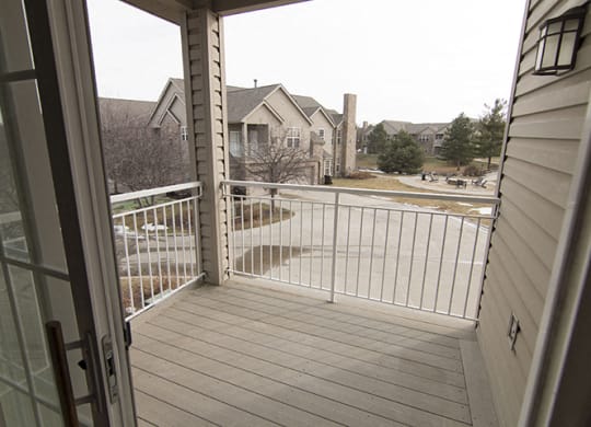 Balcony views at Stone Ridge Estates Apartments in Lincoln Nebraska