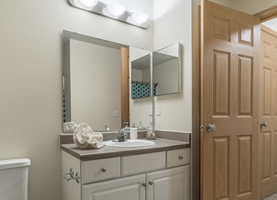 Bathroom for guests at Pinebrook Apartments in Lincoln NE