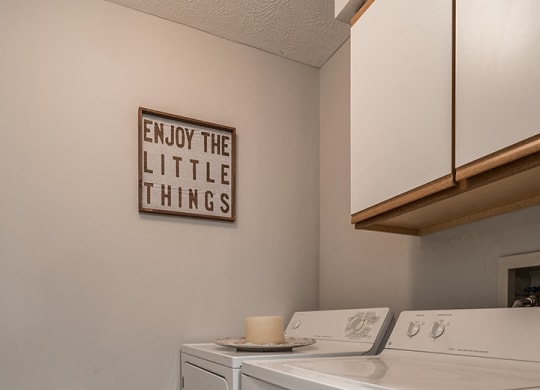 Full size washer and dryer available at Eagle Run apartments