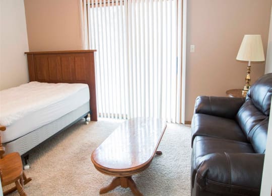 bedroom at Capitol View Apartments in Lincoln Nebraska