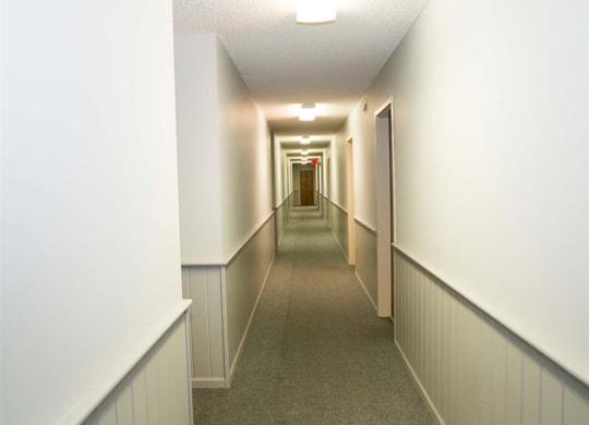 hallways inside property at Capitol View Apartments in Lincoln Nebraska