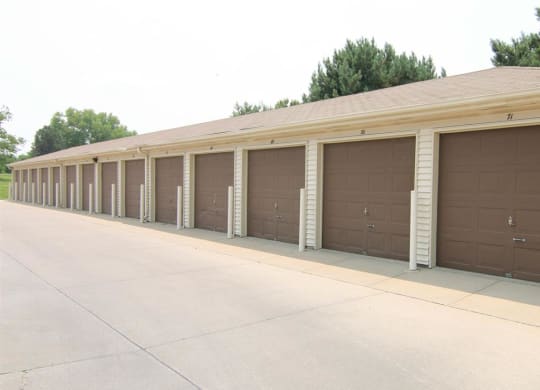garages at Fountain Glen Apartments in Lincoln Nebraska
