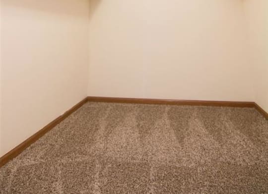 Walk in closet space at Fountain Glen Apartments in Lincoln Nebraska