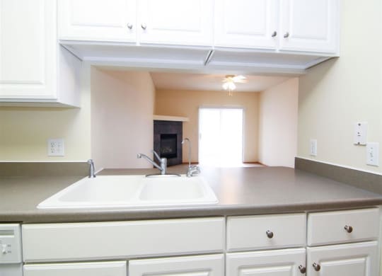 Interiors-Galley Style Kitchen at Pinebrook Apartments in Lincoln NE