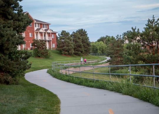 jogging path near Pine Lake Heights Apartments in Lincoln Nebraska