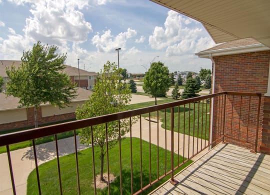 Private Balcony View at The Northbrook Apartment Homes, Lincoln, NE,68504