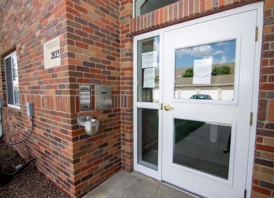 Controlled intercom resident entrance at The Northbrook Apartment Homes, Lincoln NE