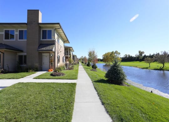exterior with balcony at Villas at Wilderness Ridge in Lincoln Nebraska