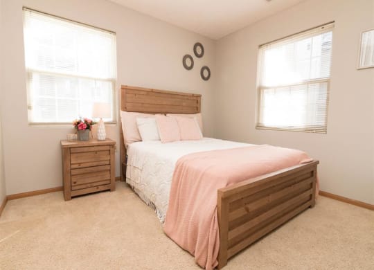 Large bedroom at Eagle Run Apartments in Omaha, NE