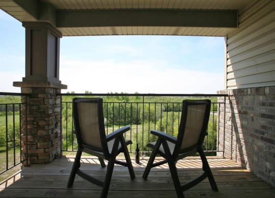 a balcony view at Grand Legacy in Omaha Nebraska