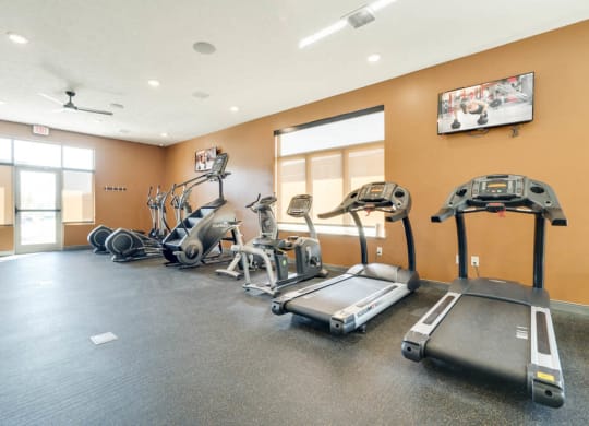 Tread mills and stair climbers at North Pointe Villas apartments in northwest Lincoln NE