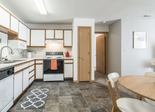 Kitchen with dishwasher at Northridge Heights in north Lincoln