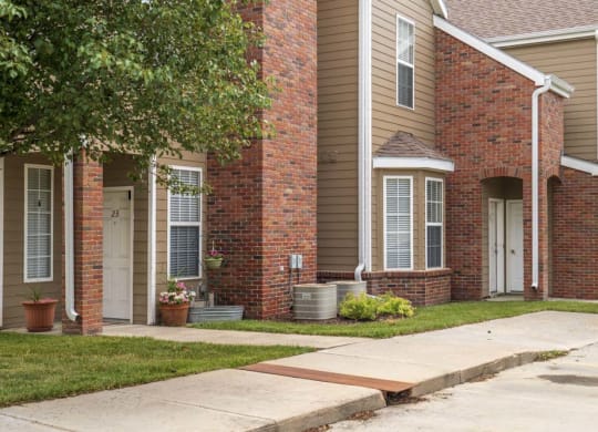 Sidewalks and exterior of Ridge Pointe Villas