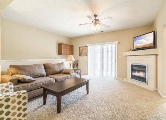 Interiors-Living room of 1 bedroom apartment for rent at Ridge Pointe Villas