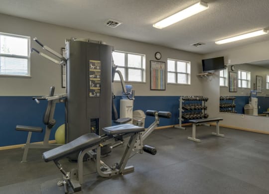 Fitness center at Skyline View Apartments!