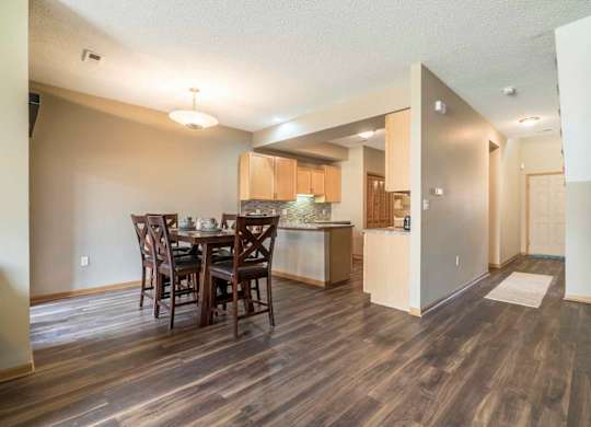 View of kitchen and dining room at Southwind Villas in southwest Omaha in La Vista, NE, 68128