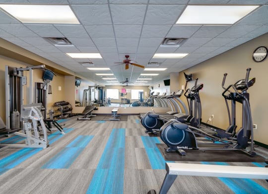 Plenty of room to achieve your fitness goals in the exercise center.