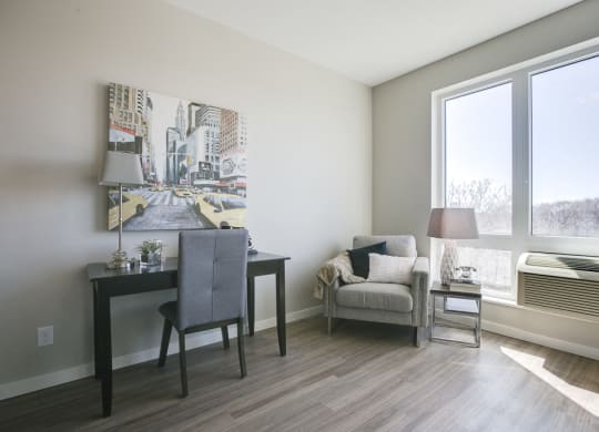 Study nook at The Central apartments near downtown Minneapolis MN 55408
