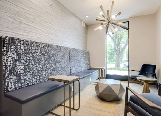 Social lounge at The Central apartments near downtown Minneapolis MN 55408