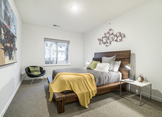 Interiors-1 bedroom apartment for rent with natural lighting at The Conrad near UNMC OMaha NE