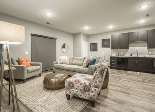 1 bedroom apartment with dark cabinets in the Blackstone District near UNMC in Omaha