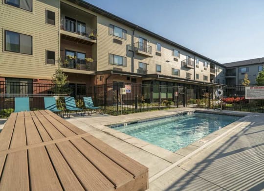 Hybrid pool/hot tub at The Conrad near UNMC in the Blackstone District Omaha NE 68105