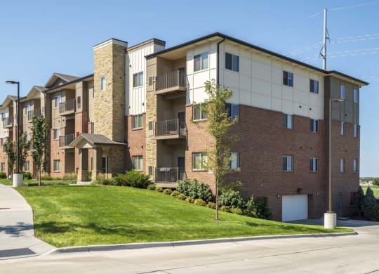 Building with underground parking at The Flats at 84 in southeast Lincoln NE 68516
