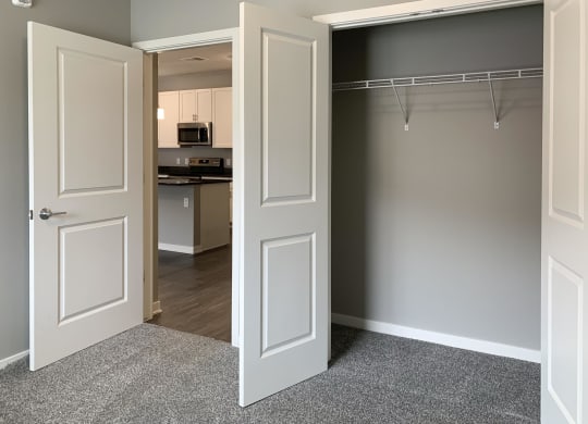 Bedroom with large closet The Flats at Shadow Creek in Lincoln Nebraska