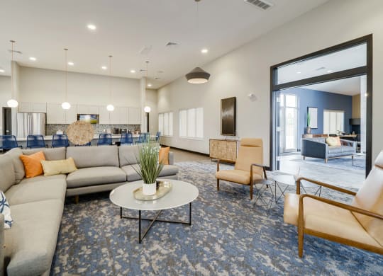 modern clubhouse at The Flats at Shadow Creek new luxury apartments in east Lincoln NE 68520