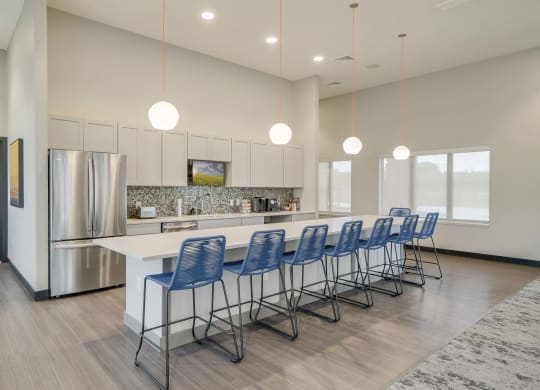 modern clubhouse at The Flats at Shadow Creek new luxury apartments in east Lincoln NE 68520