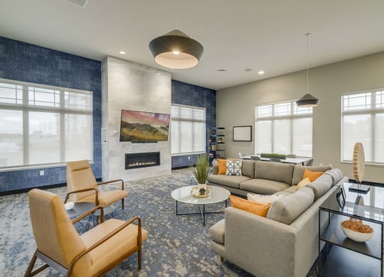 Spacious and modern clubhouse at The Flats at Shadow Creek new luxury apartments in east Lincoln NE 68520