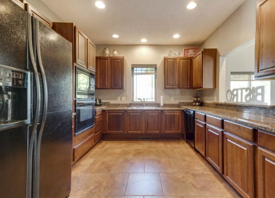 a kitchen for residents to use in the clubhouse