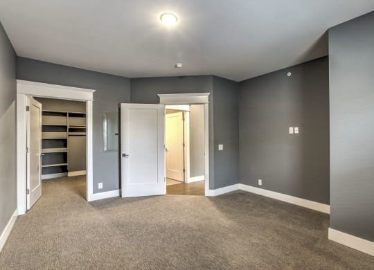 Large bedroom with spacious walk in closet at The Helen