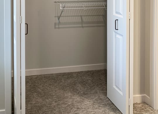 a walk in closet at the knock apartments in lincoln ne