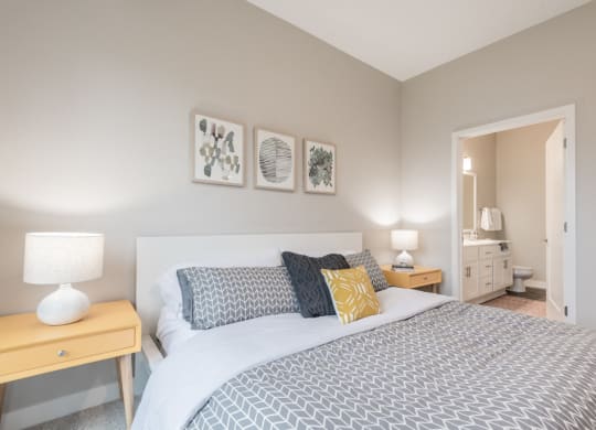 Interiors- Bedroom with natural light at The Preserve at Normandale Lake