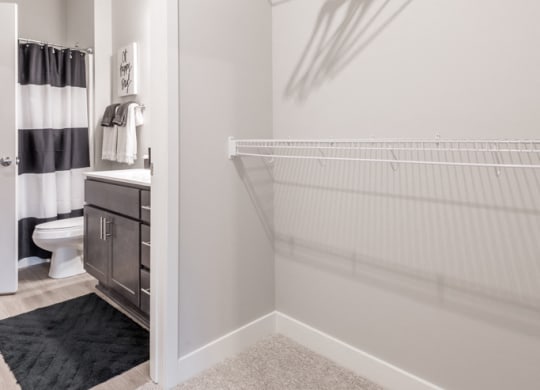 Interiors-Large walk-in closet with shelving at The Preserve at Normandale Lake