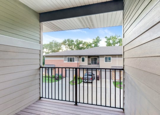 Enjoy the view from your private balcony in the 2 bedroom Ash floor plan