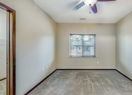 Bright natural light fills the bedrooms in the Ash floor plan at The Villas at Wilderness Ridge luxury apartments in southwest Lincoln NE 68512