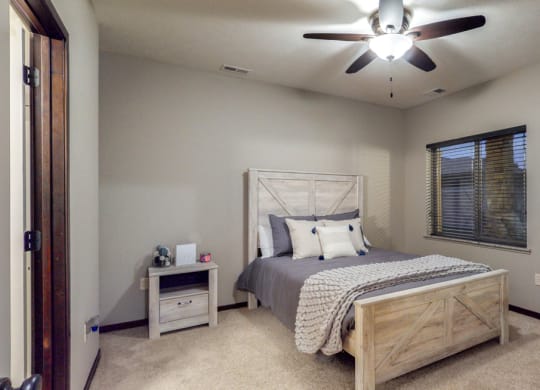 Spacious bedrooms and ample closet spaces are found in the Cedar floor plan