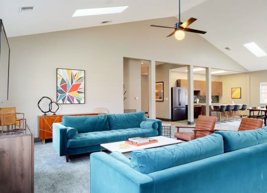 Community clubhouse for relaxing at entertaining at The Northbrook Apartments in Lincoln, NE