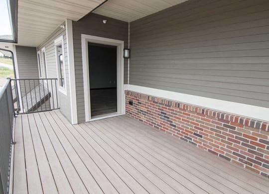 Patios or decks are included at The Villas at Falling Waters in Omaha, NE