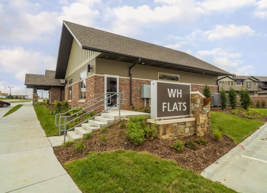 Exterior view of WH Flats new luxury apartments in south Lincoln NE 68516